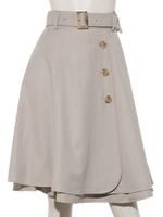 2WAYフレアスカート/ベージュ