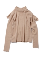 2wayボウタイニットトップス/モカチャ