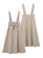 BACK RIBBON JUMPER DRESS/ベージュ