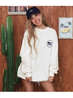 BIGシルエット刺繍ロングTシャツ/ホワイト(001)