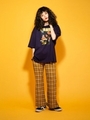 BRISK CHECK FLARE PANTS/YELLOW