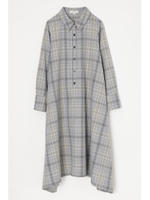 CHECK FLARE SHIRT ドレス/GRY