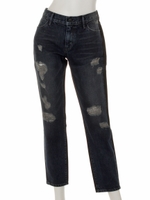CROP RELAX SKINNY/ブルー×ブラック