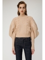 DECORATIVE PUFF SLEEEVE ニット/L/BEG1