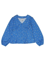 FLORAL BLOUSE/ブルー