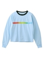 GRADATION MILLS LOGO L/S BABY TEE/ライトブルー