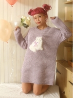 HB meow knit O/P/ラベンダー