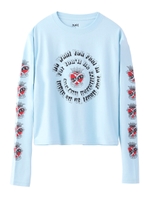 HEARTS L/S REGULAR TEE/ライトブルー