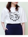 HUGアニマルプリント半袖Tシャツ/C