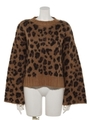 LEOPARD JAQUARD KNIT/CAMEL