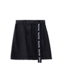LOGO BELT DENIM SKIRT/ブラック