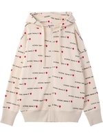 LOGO ZIP HOODED TOP/ホワイト