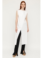 LONG SLIT T／SH/WHT