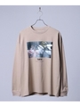 MARK GONZALES×tk.TAKEO KIKUCHI 別注プリントオーバーサイズ長袖Tシャツ/マークゴンザレス/ライトベージュ(051)