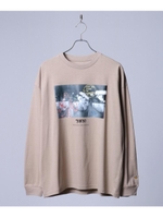 MARK GONZALES×tk.TAKEO KIKUCHI 別注プリントオーバーサイズ長袖Tシャツ/マークゴンザレス/ライトベージュ(051)
