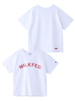 MILKFED.xCHAMPION S/S TEE ARCH LOGO/レッド