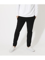 NYLON STRETCH SLIM PANTS/BLK
