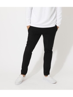 NYLON STRETCH SLIM PANTS/BLK