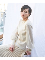 ODORANTES/シアースリーブニット/ベージュ(040)