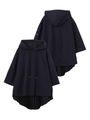 PLEATED HOODED TOP/ネイビー