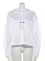 SEE THROUGH TAFFETA HOODY/WHITE