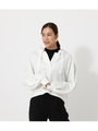 SHORT LOOSE HOODIE/O/WHT1