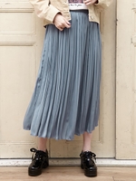 SSサテンプリーツスカート/ブルー
