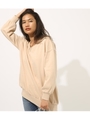 SWEAT V／N LOOSE TUNIC/BEG