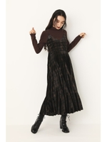 VELOUR CAMI LONG OP/BRN