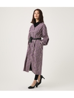 VOLUME SLEEVE SFLARE ONEPIECE/柄PUR5