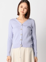 Vネック前後２WAYカーディガン/ラベンダー