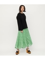 WILLOW DOTS FLARE LONG SK/M/GRN7