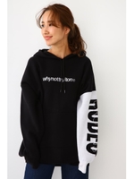 WNニットビッグパーカー/BLK