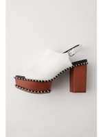 WOODEN SOLE SABOT/WHT