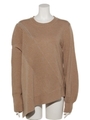 ZIP ASUMMETRIC KNIT/BEIGE