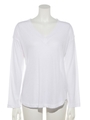 [BED&BREAKFAST]Technorama Cotton Linen V-neck T-Shirts/WHITE