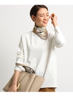 [L]【マシンウォッシュ】コクーン切り替えプルオーバー/オフホワイト(003)