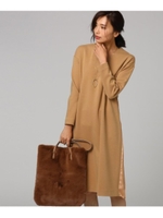 [L]【洗える】サテンバックシャンワンピース/サンドベージュ(853)