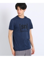 ［sn］super.natura クルーネックロゴTシャツ/ネイビー(093)