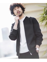《WEB限定》Ｔ／Ｒイージーリブブルゾン/ブラック(010)