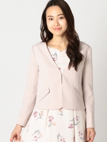 《田中みな実さん着用》ノーカラージャケット/ピンクベージュ