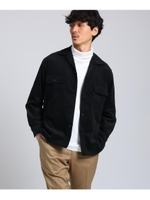 【 WEB限定 】細コール シャツブルゾン/ブラック(019)