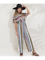 【ANAP】ネイティブストライプオフショルサロペット/ホワイト(001)