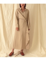 【Alluge】カシュクールワンピース/ベージュ(005)