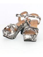 【AnapUSA】クロスストラップ2パターンサンダル/ホワイト/ブラック(058)