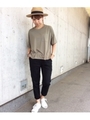 【Factor=】 BIGシルエットポケットTシャツ/カーキ(014)