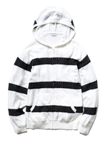 【GELATO PIQUE HOMME】'極薄スムーズィー'ボーダーパーカ/OWHT