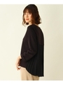 【M-LL】後ろプリーツポンチプルオーバー/ブラック(019)