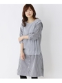 【M-L】ベストドッキングシャツ風ワンピース/グレー(012)