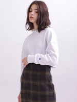 【MIHO NOJIRI × nano・universe】Champion/別注9.4ozリバースウィーブラウンドトップス/ホワイト